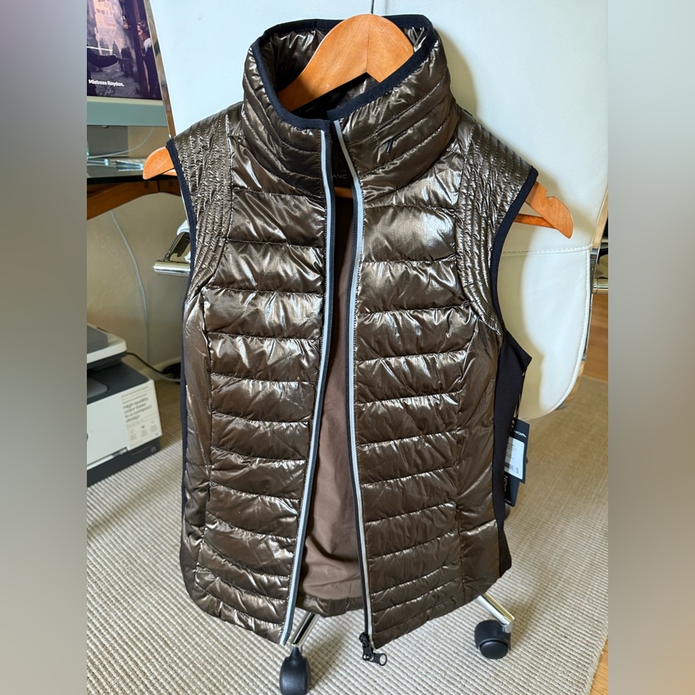 Blanc Noir Metallic Brown (cappuccino)Quilted Vest
